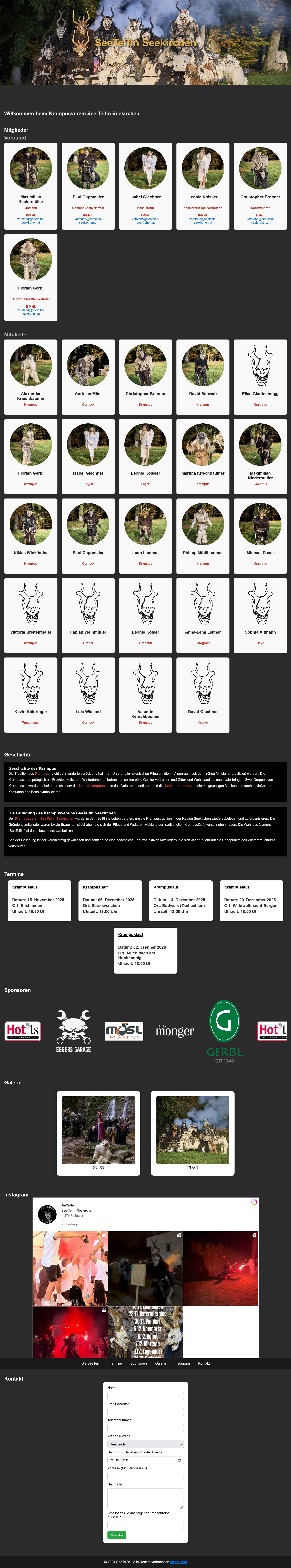 Langer Scrollshot des One‑Pager „Seeteifin Seekirchen“